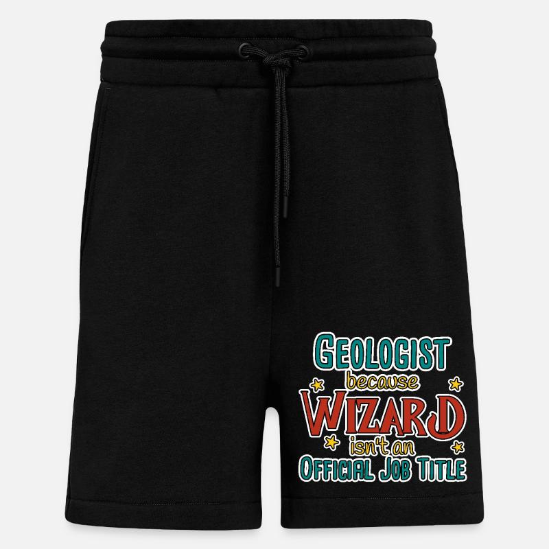 Géologue Magicien Géologie - Short bio décontracté fabriqué en UE - SOLID BLACK