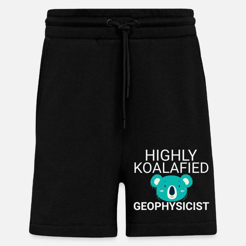 Geophysicist Koalafied Geophysics - Shorts - made by SPREAD - SOLID BLACK