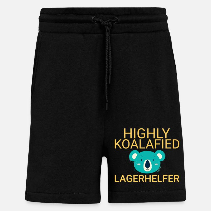 Lagerhelfer Koalafied - Shorts - made by SPREAD - SOLID BLACK