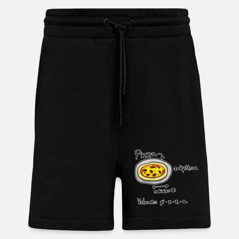 pizza math nerd - Short bio décontracté fabriqué en UE - SOLID BLACK