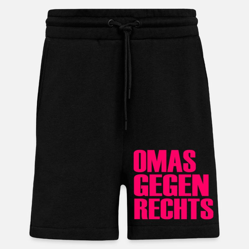 Omas gegen rechts - Shorts - made by SPREAD - SOLID BLACK