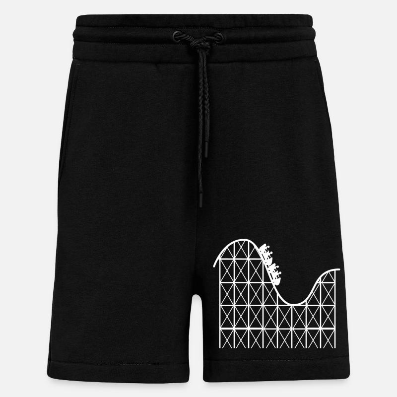 Roller coaster engineer - Shorts - made by SPREAD - SOLID BLACK
