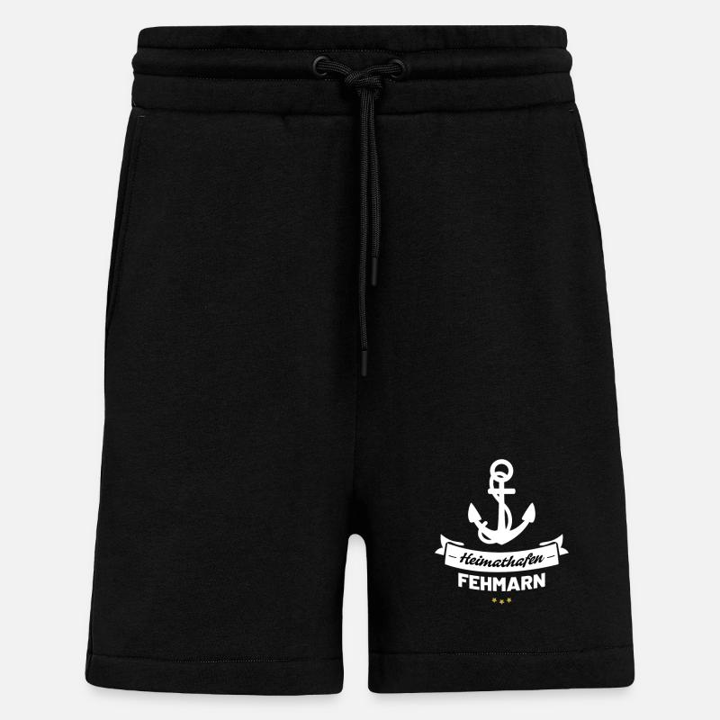 Heimathafen Fehmarn - Shorts - made by SPREAD - SOLID BLACK