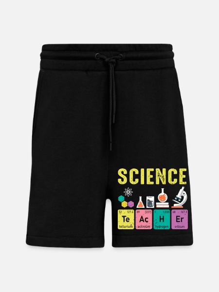 Science Teachers Regular Elements - Shorts - made by SPREAD - SOLID BLACK