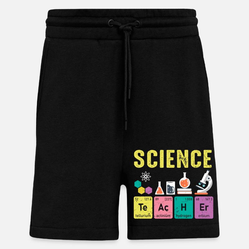 Science Teachers Regular Elements - Shorts - made by SPREAD - SOLID BLACK