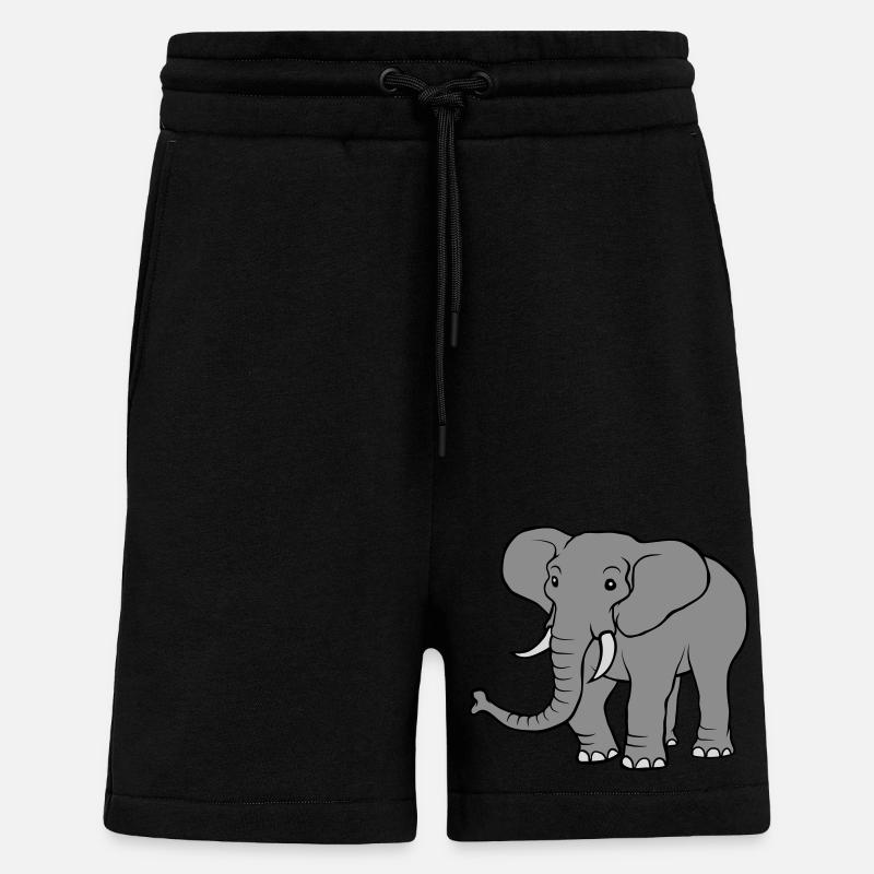 Großer grauer Elefant - Shorts - made by SPREAD - SOLID BLACK