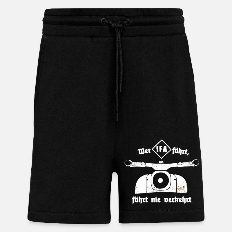 Schwalbe - Ostalgie - IFA - DDR - Moped - Shorts - made by SPREAD - SOLID BLACK