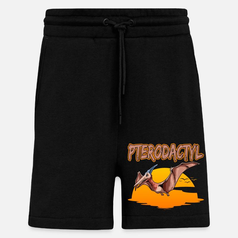 Pterodactyl Pteranodon Peteinosaurus - Shorts - made by SPREAD - SOLID BLACK