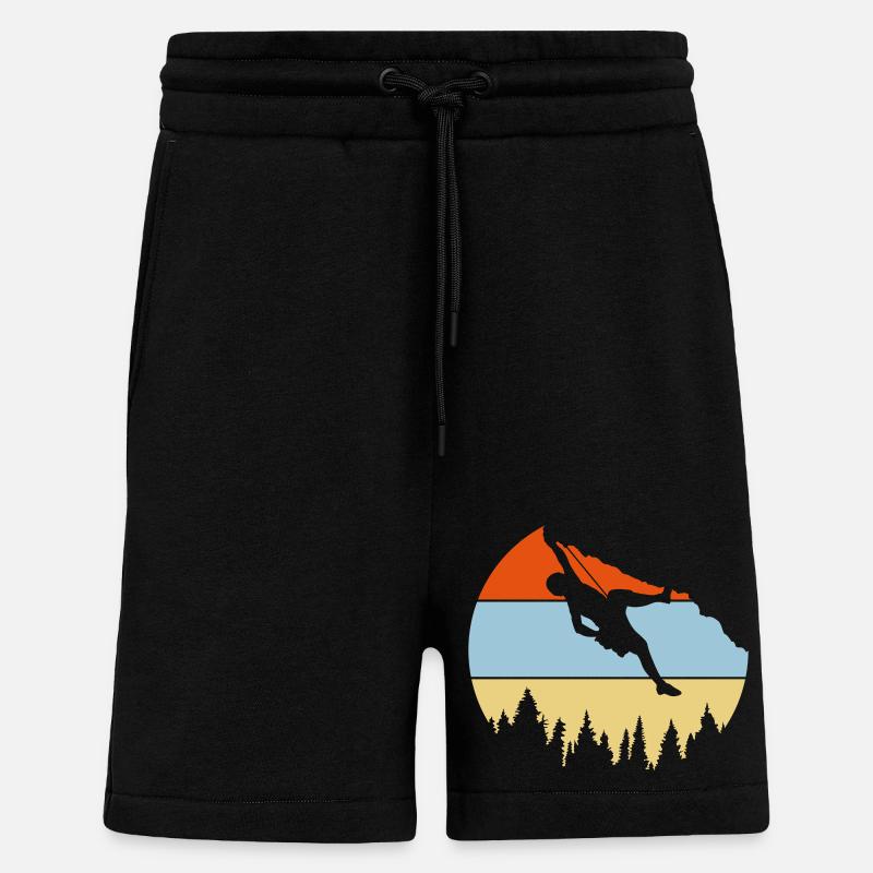 Wald Bäume Felsen Klettern - Shorts - made by SPREAD - SOLID BLACK