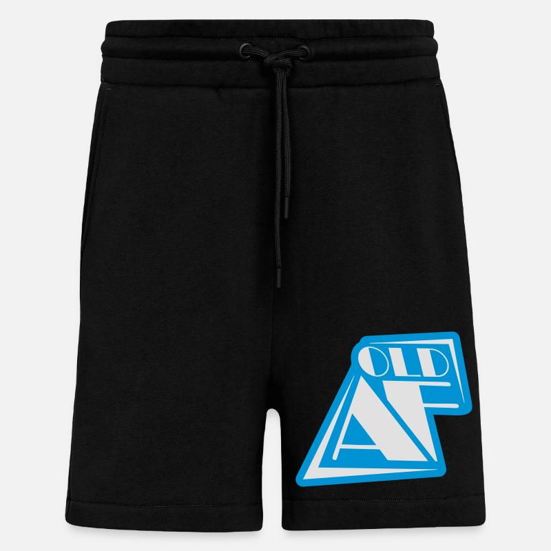 old AF Text Logo - Shorts - made by SPREAD - SOLID BLACK
