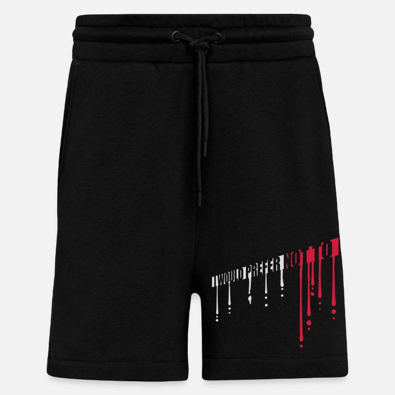 Je préfère ne pas - Short bio décontracté fabriqué en UE - SOLID BLACK