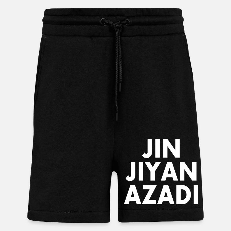 jin jiyan azadi - Short bio décontracté fabriqué en UE - SOLID BLACK