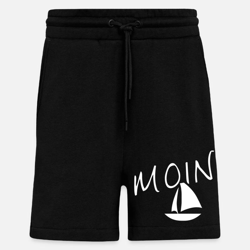 Moin mit Segelschiff - Shorts - made by SPREAD - SOLID BLACK
