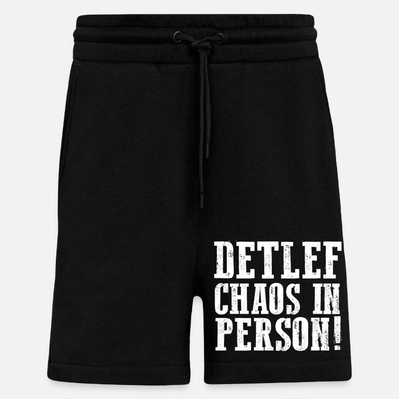 First name Detlef - Shorts - made by SPREAD - SOLID BLACK