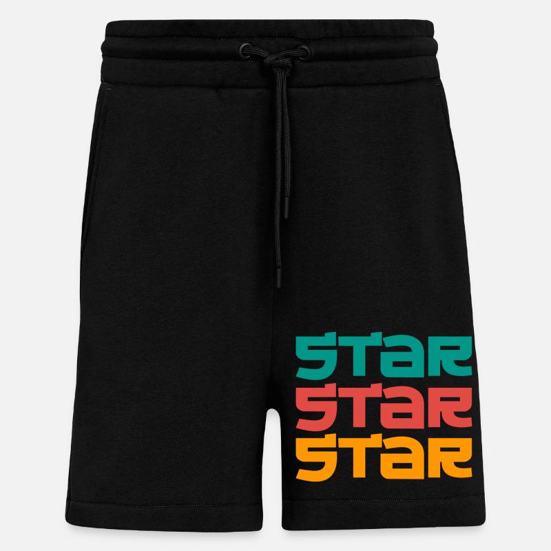 Superstar Star, Starlets et Stars - Short bio décontracté fabriqué en UE - SOLID BLACK