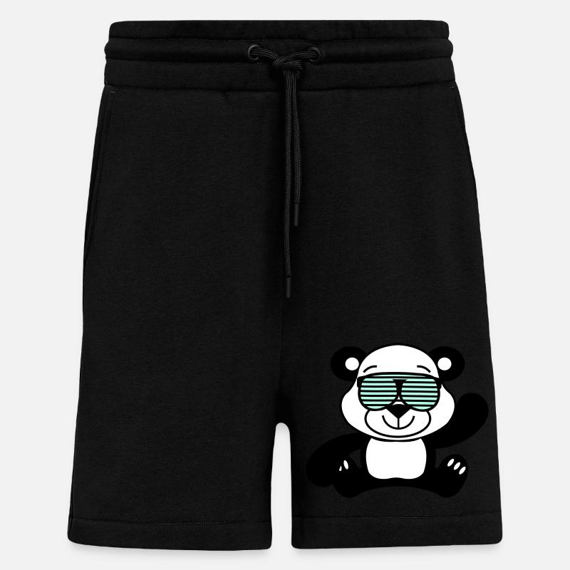 pandabär cool - Shorts - made by SPREAD - SOLID BLACK