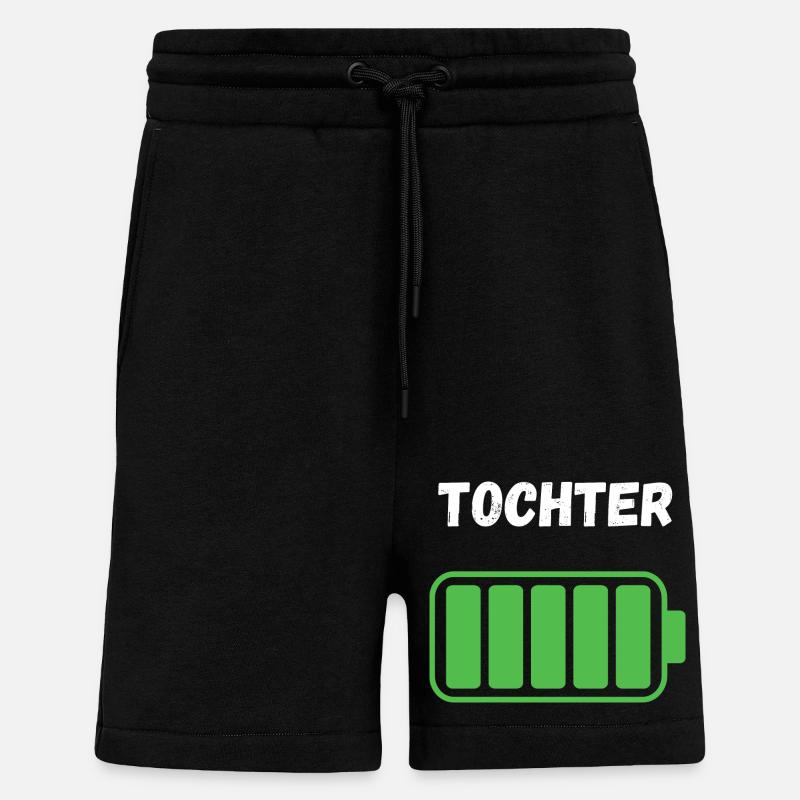 Tochter - Voller Akku - Shorts - made by SPREAD - SOLID BLACK