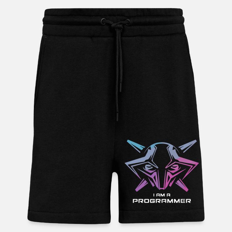 JE SUIS TECHNICIEN - Short bio décontracté fabriqué en UE - SOLID BLACK