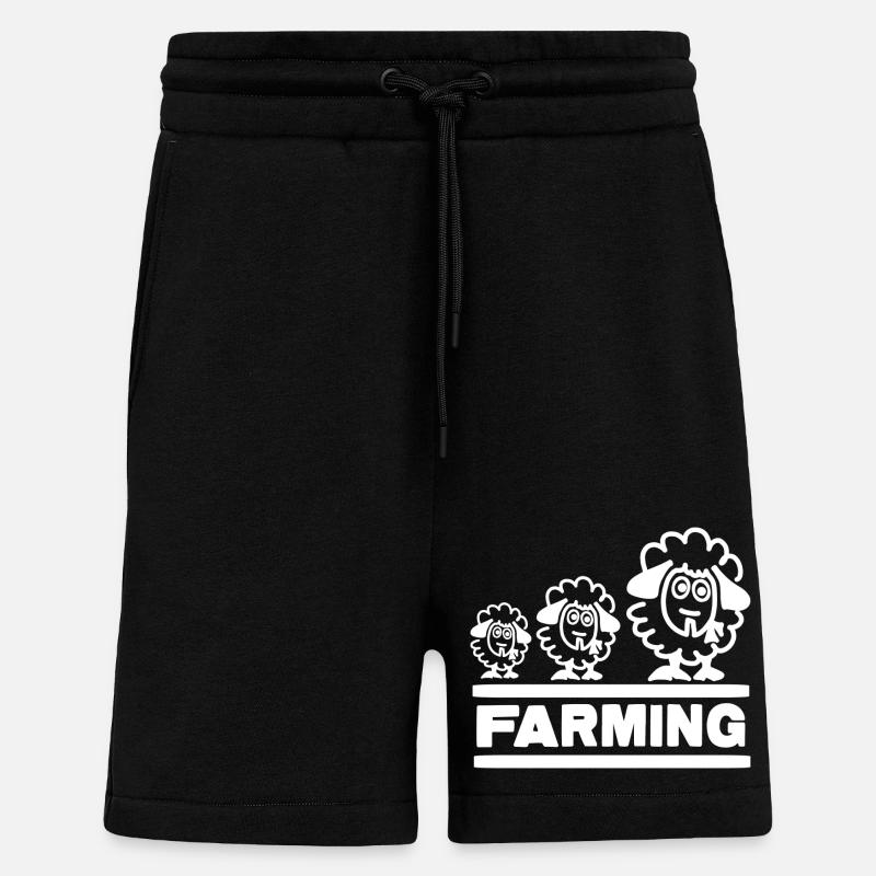 Farmer Evolution Mouton - Short bio décontracté fabriqué en UE - SOLID BLACK