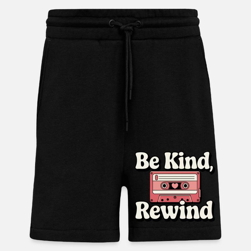 Soyez gentil, rembobinez la cassette - Short bio décontracté fabriqué en UE - SOLID BLACK