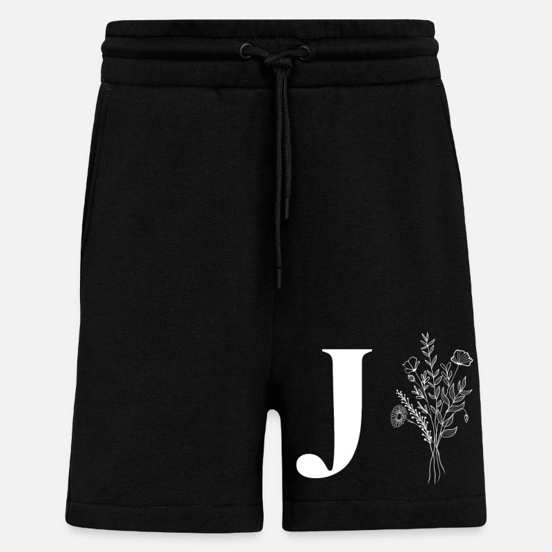 Minimalist flowers - Shorts - made by SPREAD - SOLID BLACK