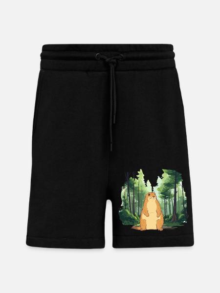 Strong groundhog nature landscape - Shorts - made by SPREAD - SOLID BLACK