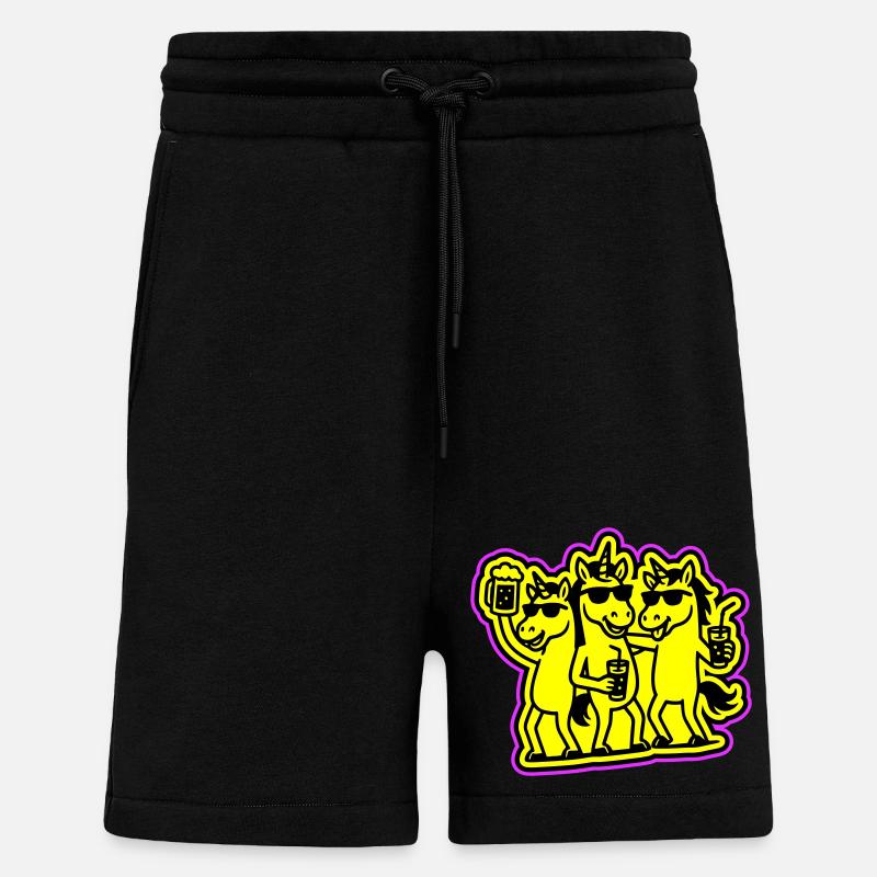 Einhorn Team Party - Shorts - made by SPREAD - SOLID BLACK