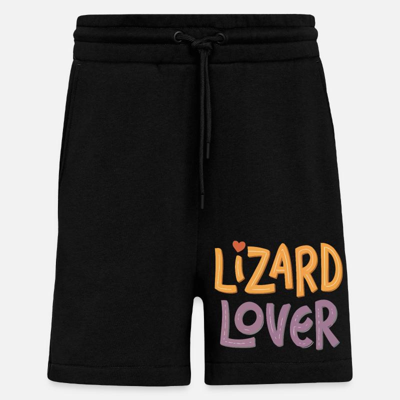 Lizard lover - Short bio décontracté fabriqué en UE - SOLID BLACK