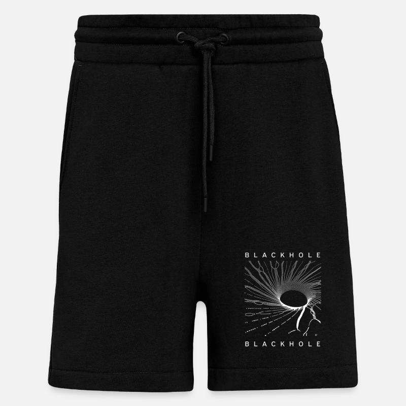 Trou noir avec trou noir - Short bio décontracté fabriqué en UE - SOLID BLACK