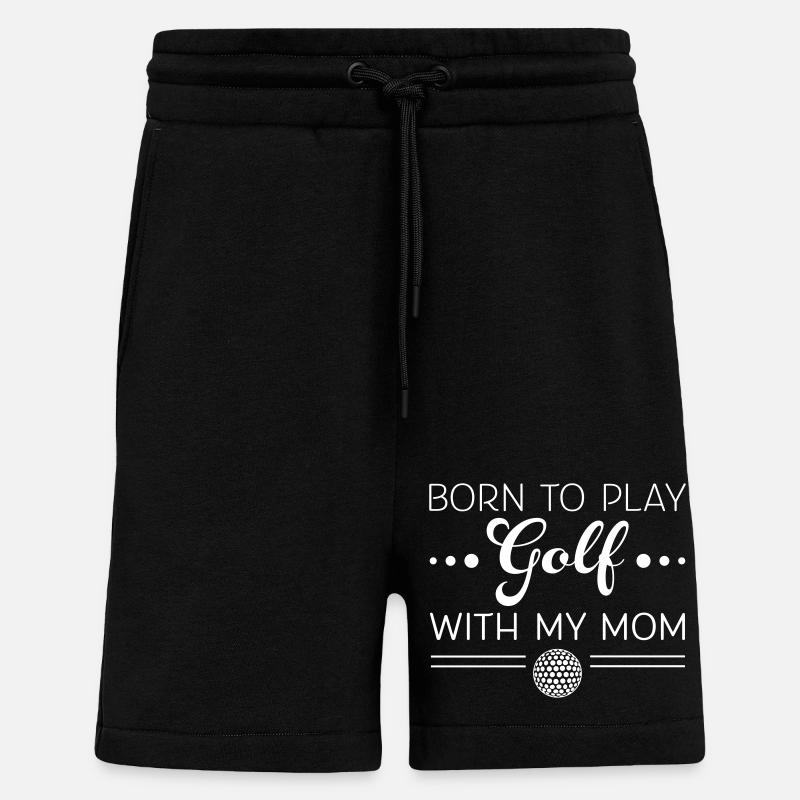 Le golf - Short bio décontracté fabriqué en UE - SOLID BLACK