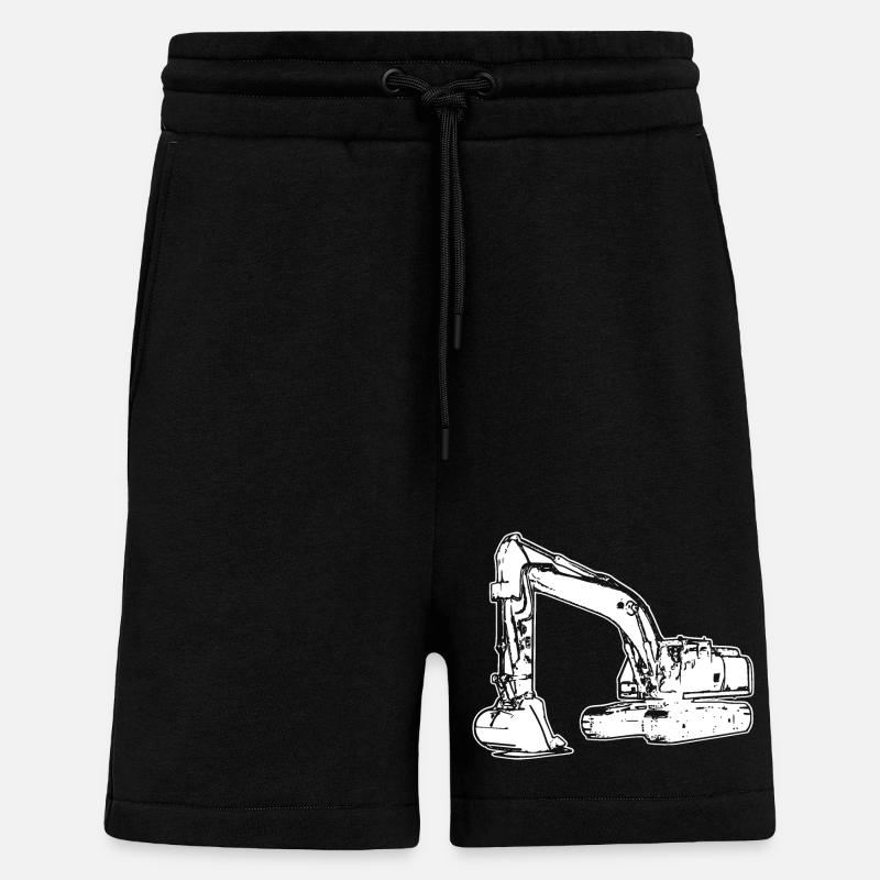 Bagger Baggerfahrer Baustelle - Shorts - made by SPREAD - SOLID BLACK