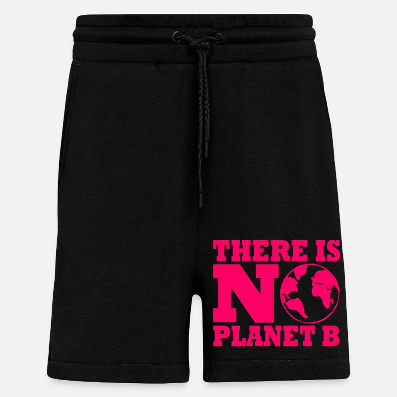 There is no planet B - Short bio décontracté fabriqué en UE - SOLID BLACK