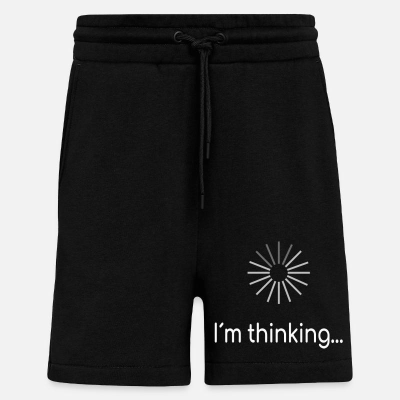 Je pense - Short bio décontracté fabriqué en UE - SOLID BLACK