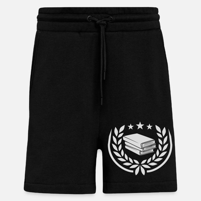 Sterne Lorbeerkranz gestapelte Bücher - Shorts - made by SPREAD - SOLID BLACK