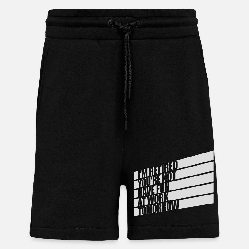 Amusez-vous au travail - Short bio décontracté fabriqué en UE - SOLID BLACK