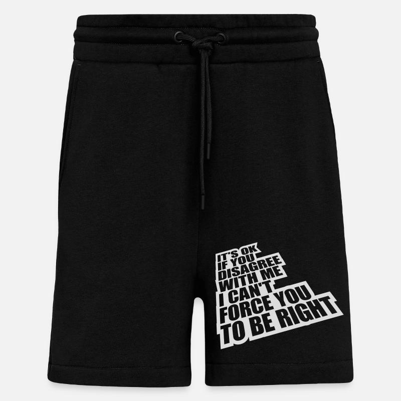 you disagree with me - Shorts - made by SPREAD - SOLID BLACK