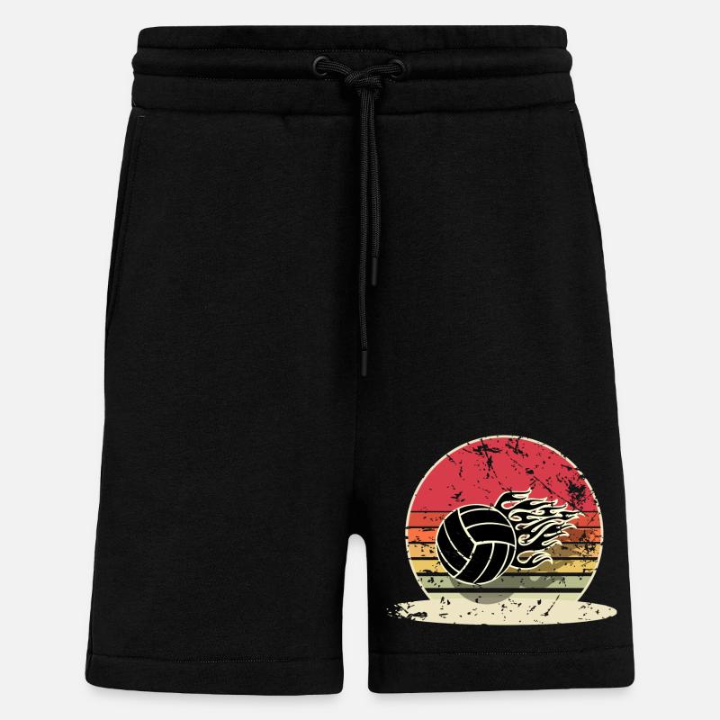 Volley-ball - Short bio décontracté fabriqué en UE - SOLID BLACK