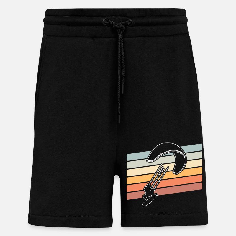 Kitesurfer Kitesurf Kitesurf - Short bio décontracté fabriqué en UE - SOLID BLACK