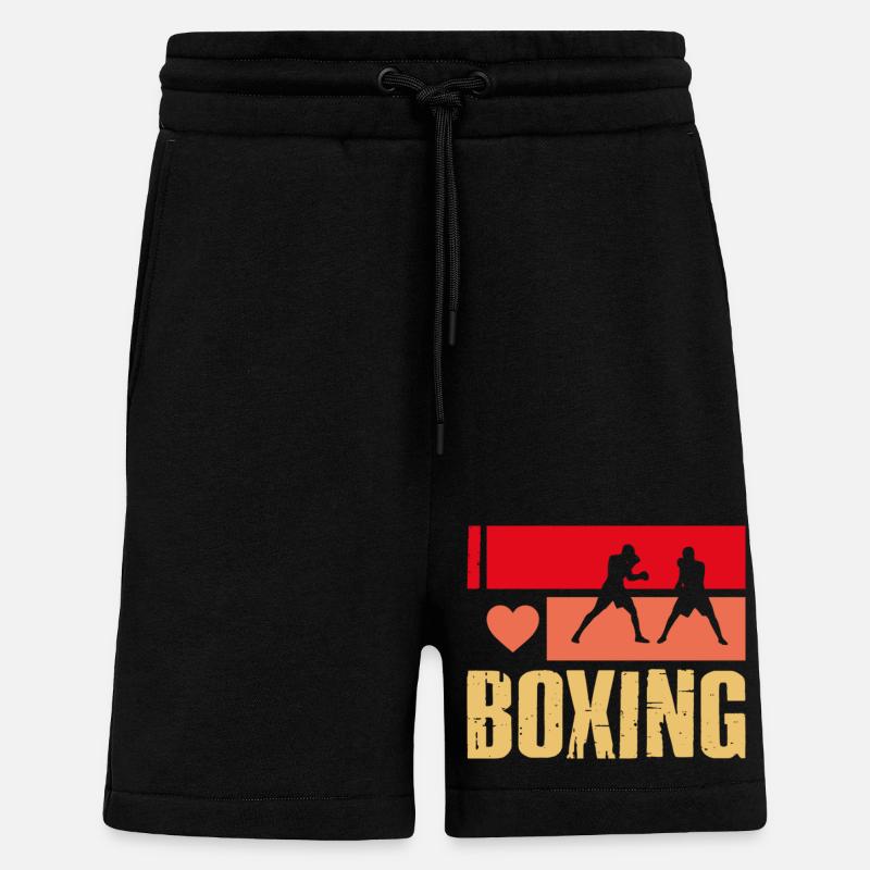 Ich liebe Boxen - Shorts - made by SPREAD - SOLID BLACK