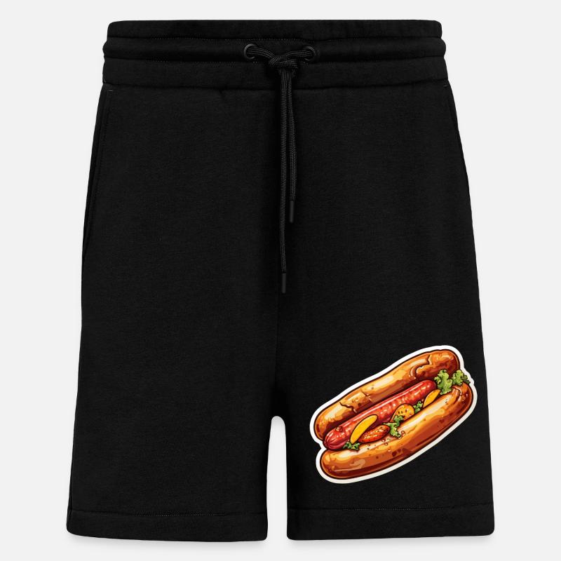 Bratwurst im Brötchen - Shorts - made by SPREAD - SOLID BLACK