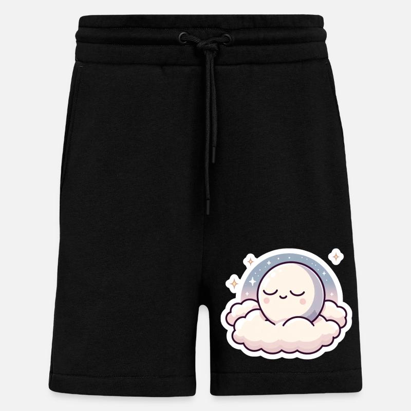 sleeping moon - Shorts - made by SPREAD - SOLID BLACK