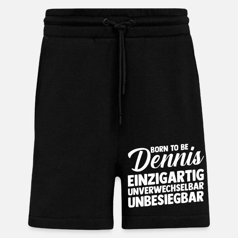 First name Dennis - Shorts - made by SPREAD - SOLID BLACK
