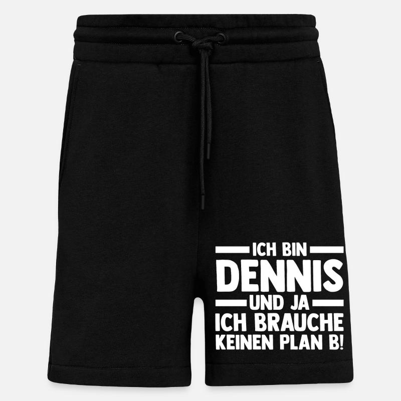 First name Dennis - Shorts - made by SPREAD - SOLID BLACK