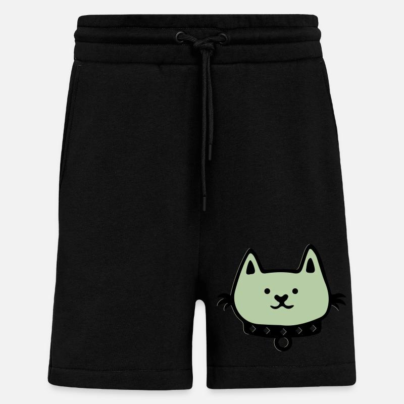 Cat Comic - Shorts - made by SPREAD - SOLID BLACK