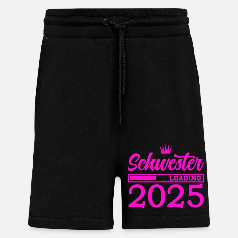 Sister 2025 Loading - Shorts - made by SPREAD - SOLID BLACK