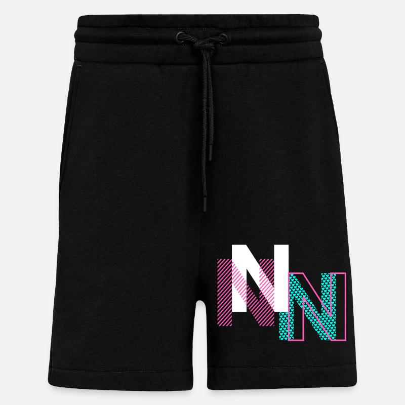 N Buchstabe Design - Shorts - made by SPREAD - SOLID BLACK