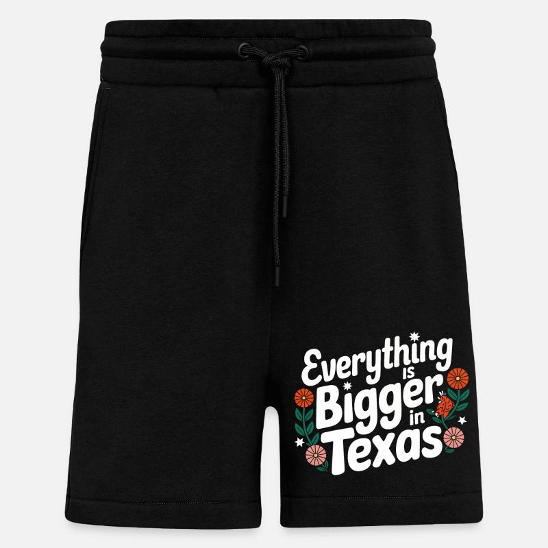 État du Texas Texans Texas - Short bio décontracté fabriqué en UE - SOLID BLACK