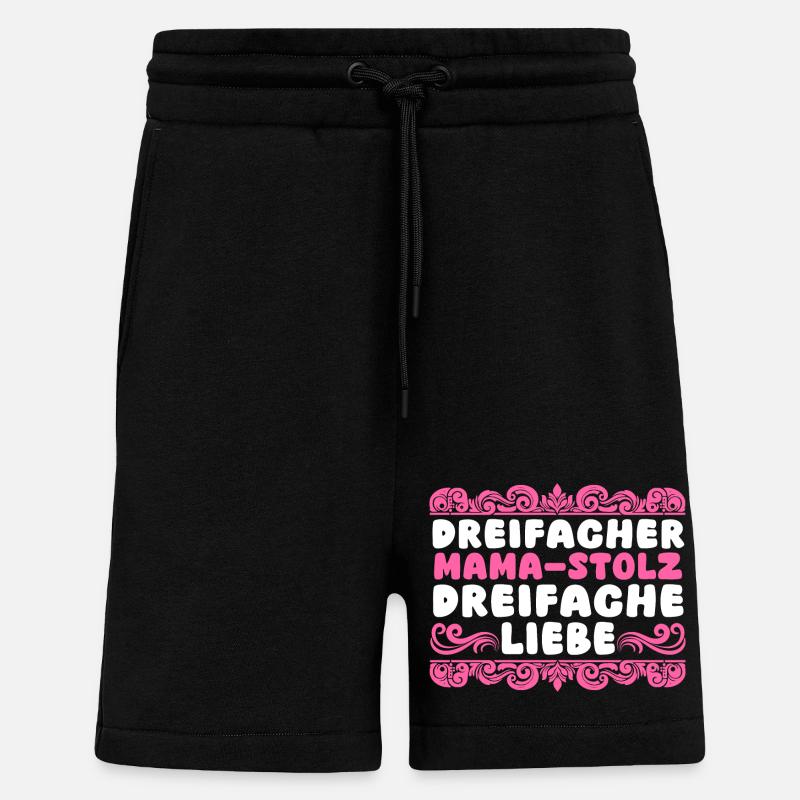 Mama Von 3 Kindern - Shorts - made by SPREAD - SOLID BLACK