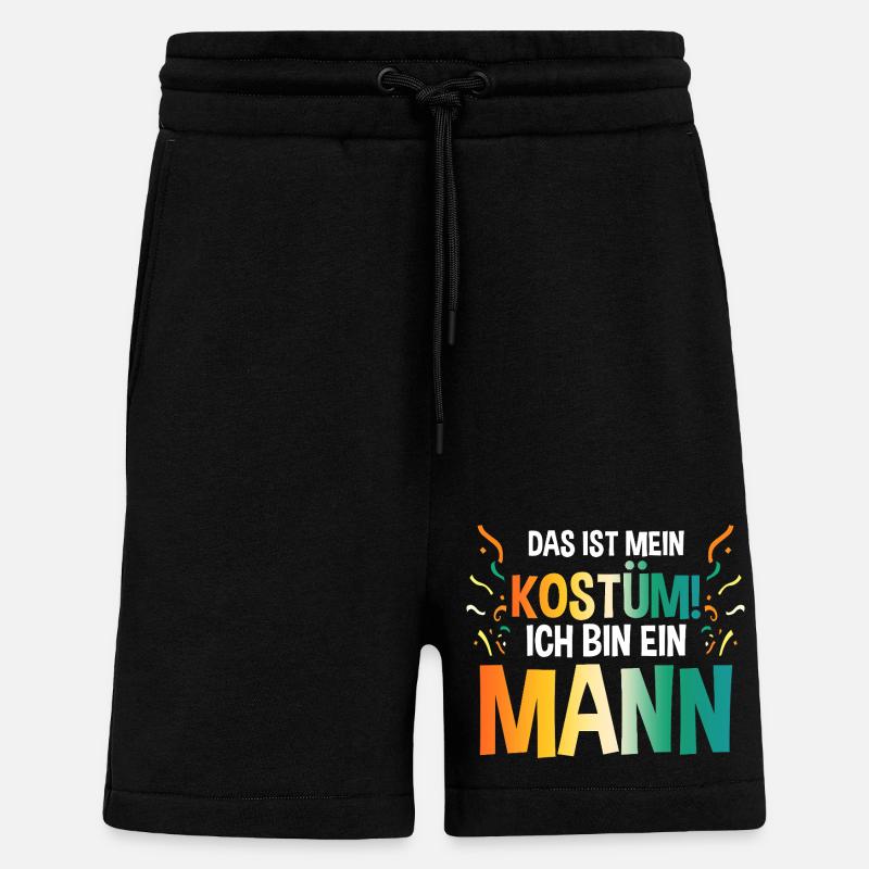 Carnaval de Jecken Carnaval - Short bio décontracté fabriqué en UE - SOLID BLACK