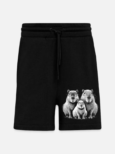 Capybara - Shorts - made by SPREAD - SOLID BLACK